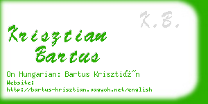 krisztian bartus business card